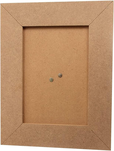 IVEI MDF Recycled Wood Plain Photo Frame - Set of 2 - DIY Activity Do-it-Yourself Decoupage - Brown - 8.5" Inches