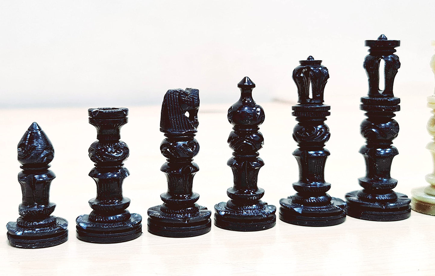 StonKraft Natural Stone Chess Pieces Chessmen Chess Coins (2.5" King) | Chess Accessories | Board Games