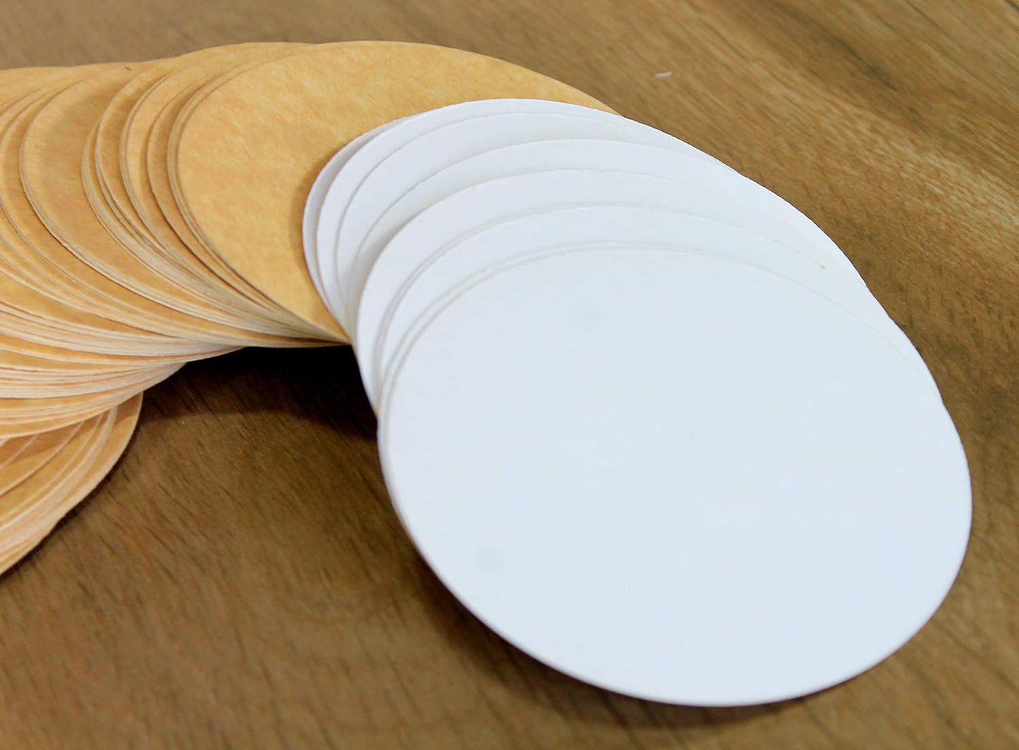 eSplanade Disposable Coaster - Made of Paper (Set of 100) - Use and Throw Reversible Coasters - Perfect for Bar, Hotel, Restaurant purpose & Parties (Brown Round)