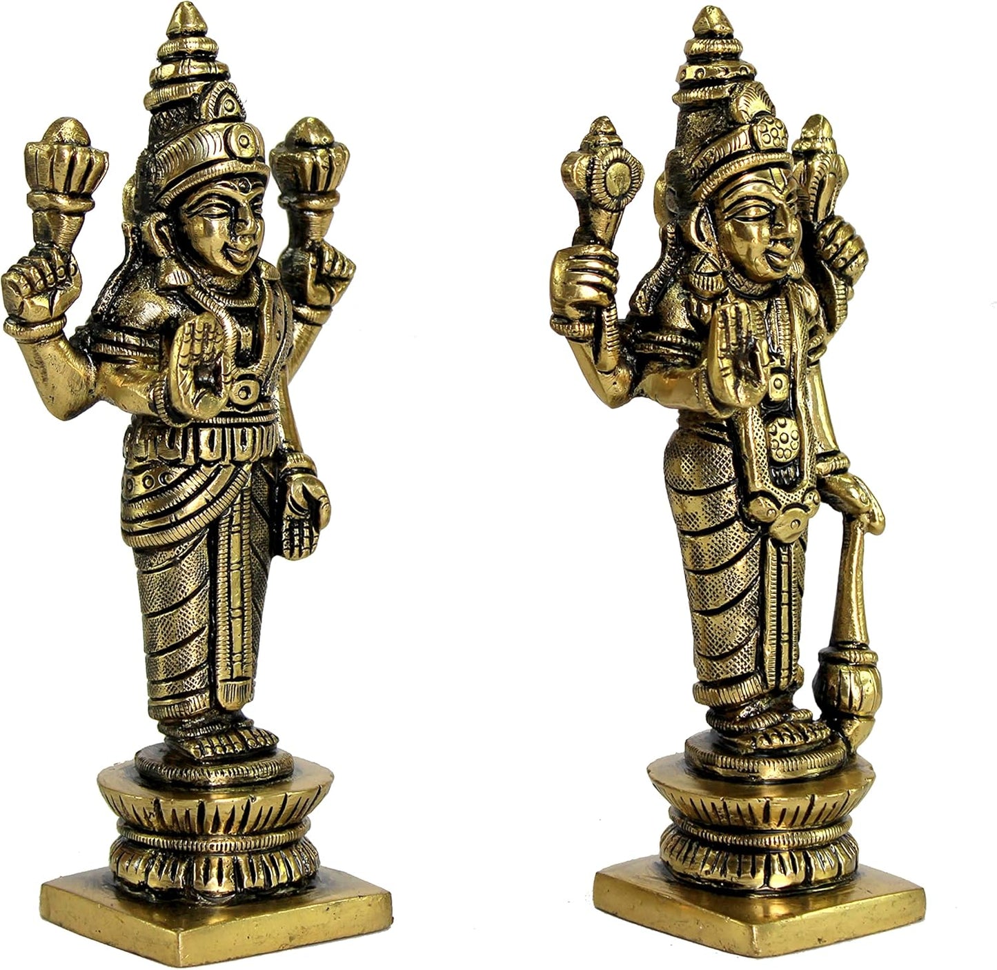 eSplanade Resin Lord Vishnu Narayana Moorti Murti Idol Statue | Pooja Idols - Home Decor | Multicolor