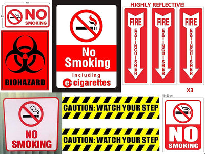 eSplanade Biohazard Biological Hazard Danger Safety Warning Sign Decal Sticker - Easy to Mount Weather Resistant Long Lasting Ink (Size 5" x 4")