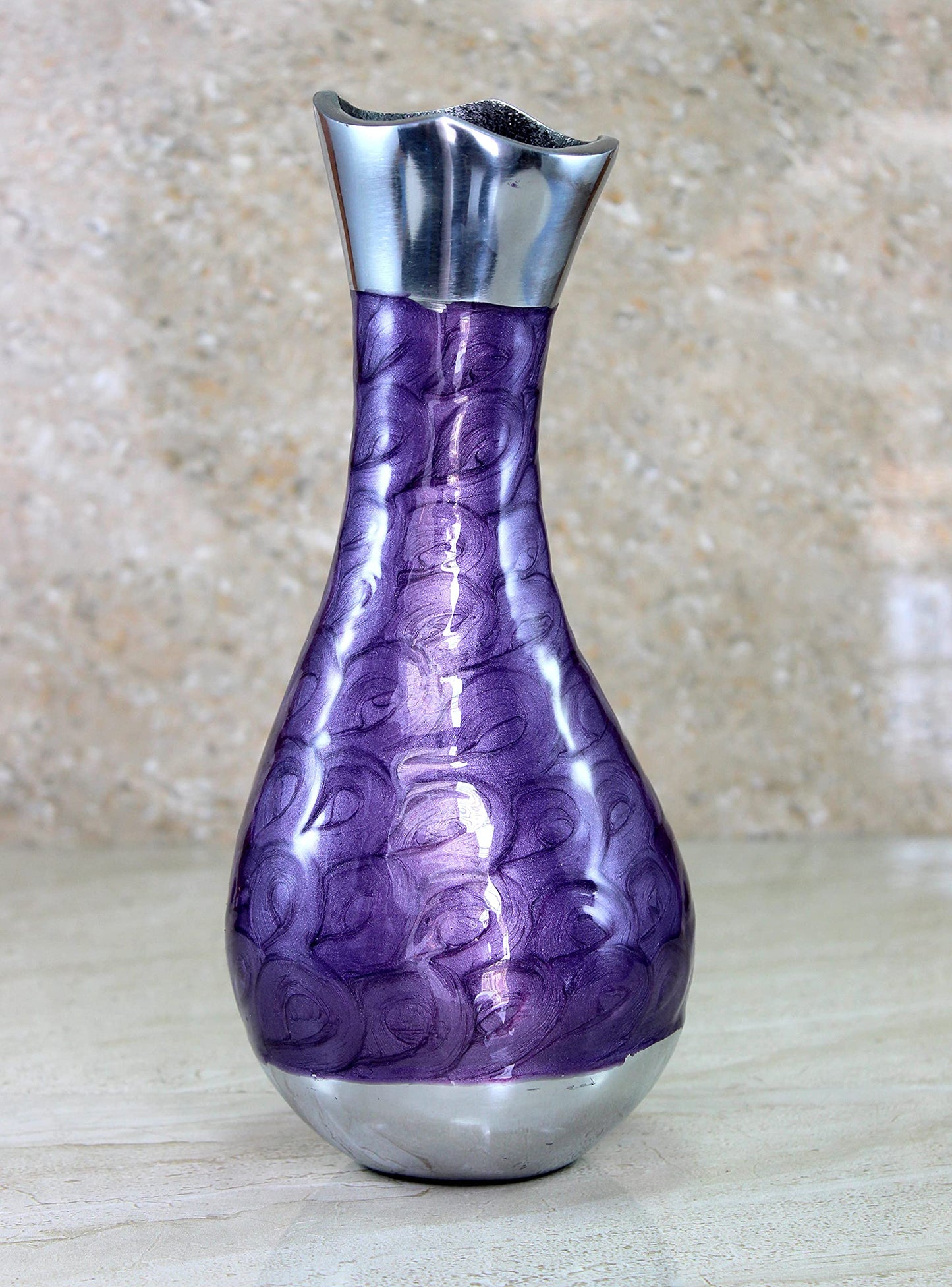 Metal Flower Vase Flower Pot Holder - Decorative Showpiece - Home D?©cor - Blue - 16" Inches