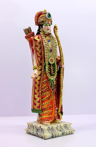 eSplanade Ram Darbar with Ram, Laxman, Sita and Hanuman Murti Idol Statue Sculpture | Decorative Idols - Home Decor | Resin - Multicolour - 18" Inches (Big Size)