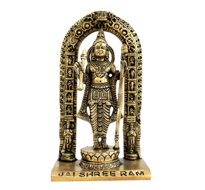 ESPLANADE Brass Ram Lalla Shri Ram Ayodhya Temple Murti Idol Statue Sculpture | Golden - 7 Inches