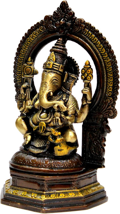 eSplanade Brass Saraswati Maa Murti Idol Statue Sculpture for Home Decor and Temple - 6" & 9.75 Inches