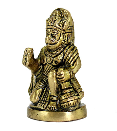 ESPLANADE Brass Hanuman Anjaneya Pavan Putra Bajrangbali Idol Murti Moorti Statue (2.5 Inch)