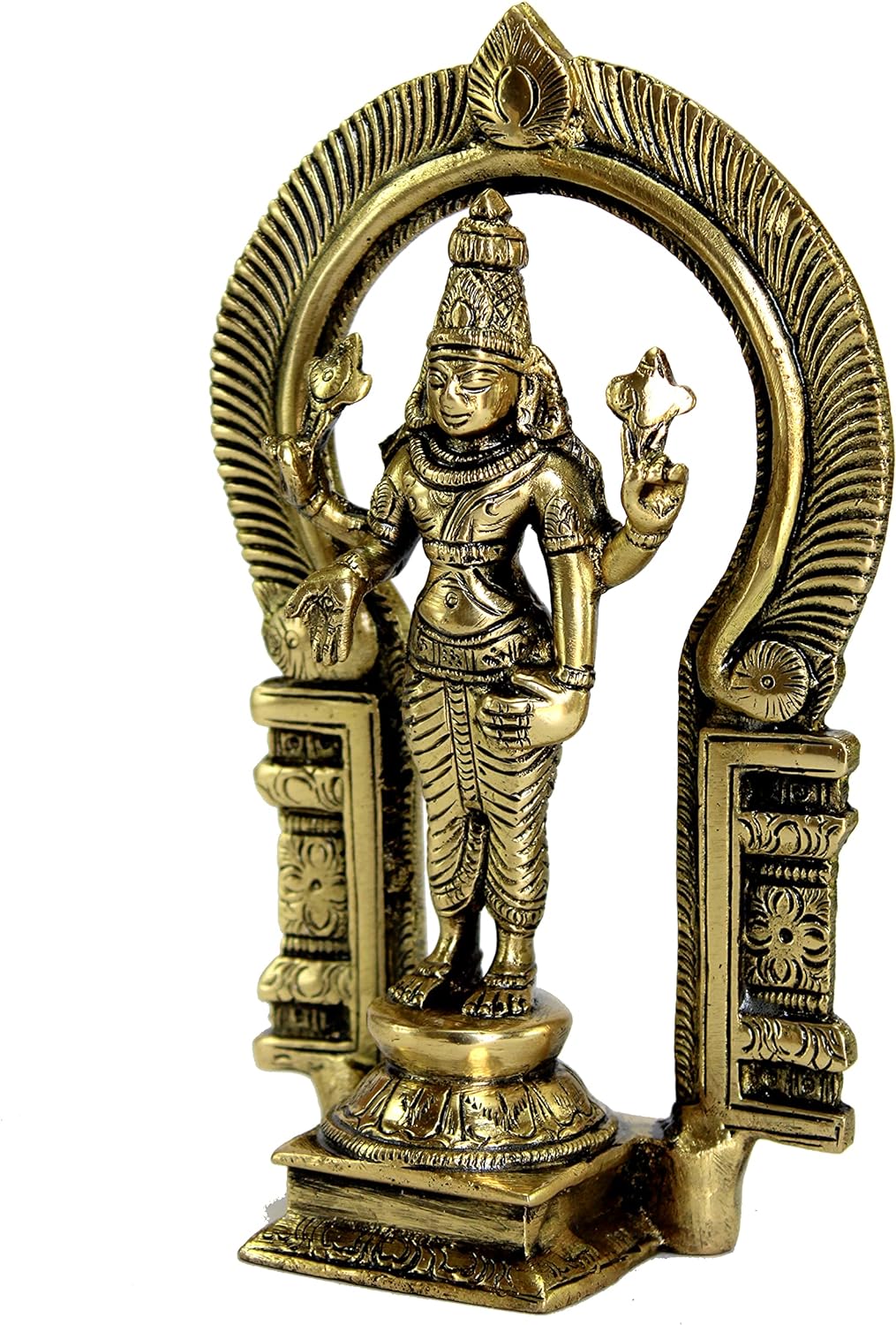 eSplanade Resin Lord Vishnu Narayana Moorti Murti Idol Statue | Pooja Idols - Home Decor | Multicolor
