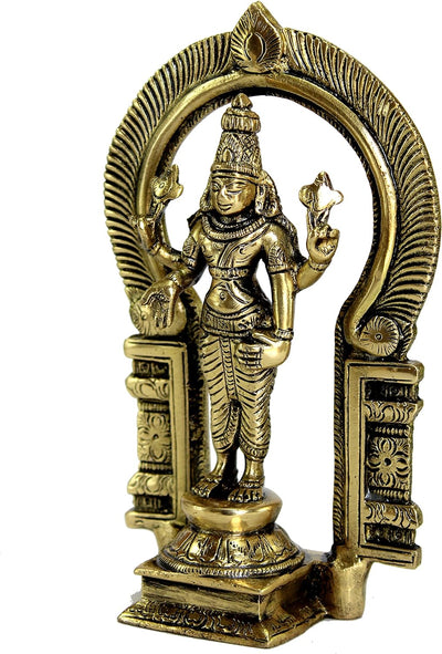 eSplanade Resin Lord Vishnu Narayana Moorti Murti Idol Statue | Pooja Idols - Home Decor | Multicolor
