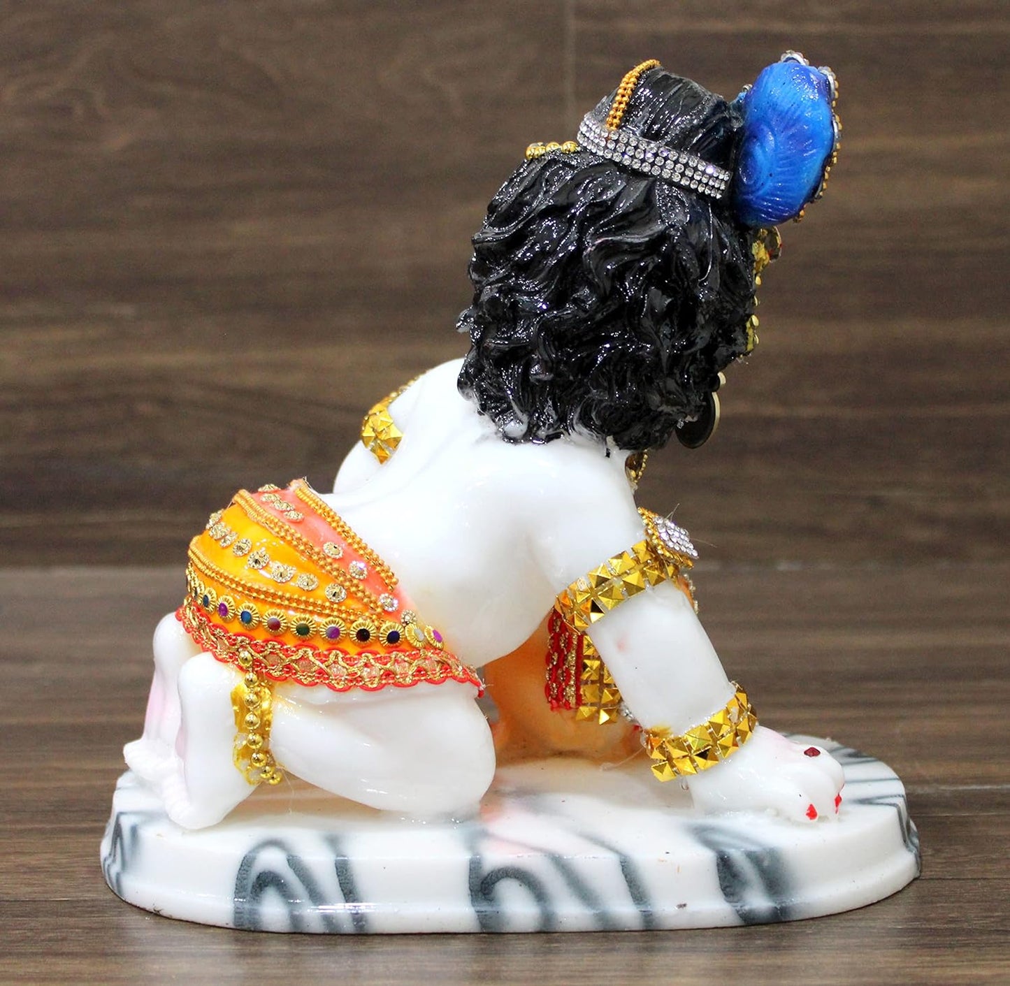 eSplanade Resin Krishna Krishan Makhan Chor Murti Idol Statue Sculpture - 7.5" & 8" Inches - Multicolour