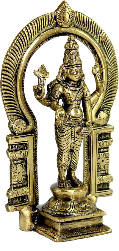 eSplanade Resin Lord Vishnu Narayana Moorti Murti Idol Statue | Pooja Idols - Home Decor | Multicolor
