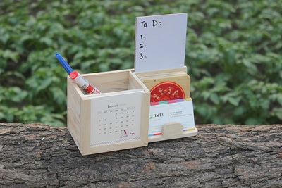 IVEI Warli Multi-Utility Calendar Desk Organizer