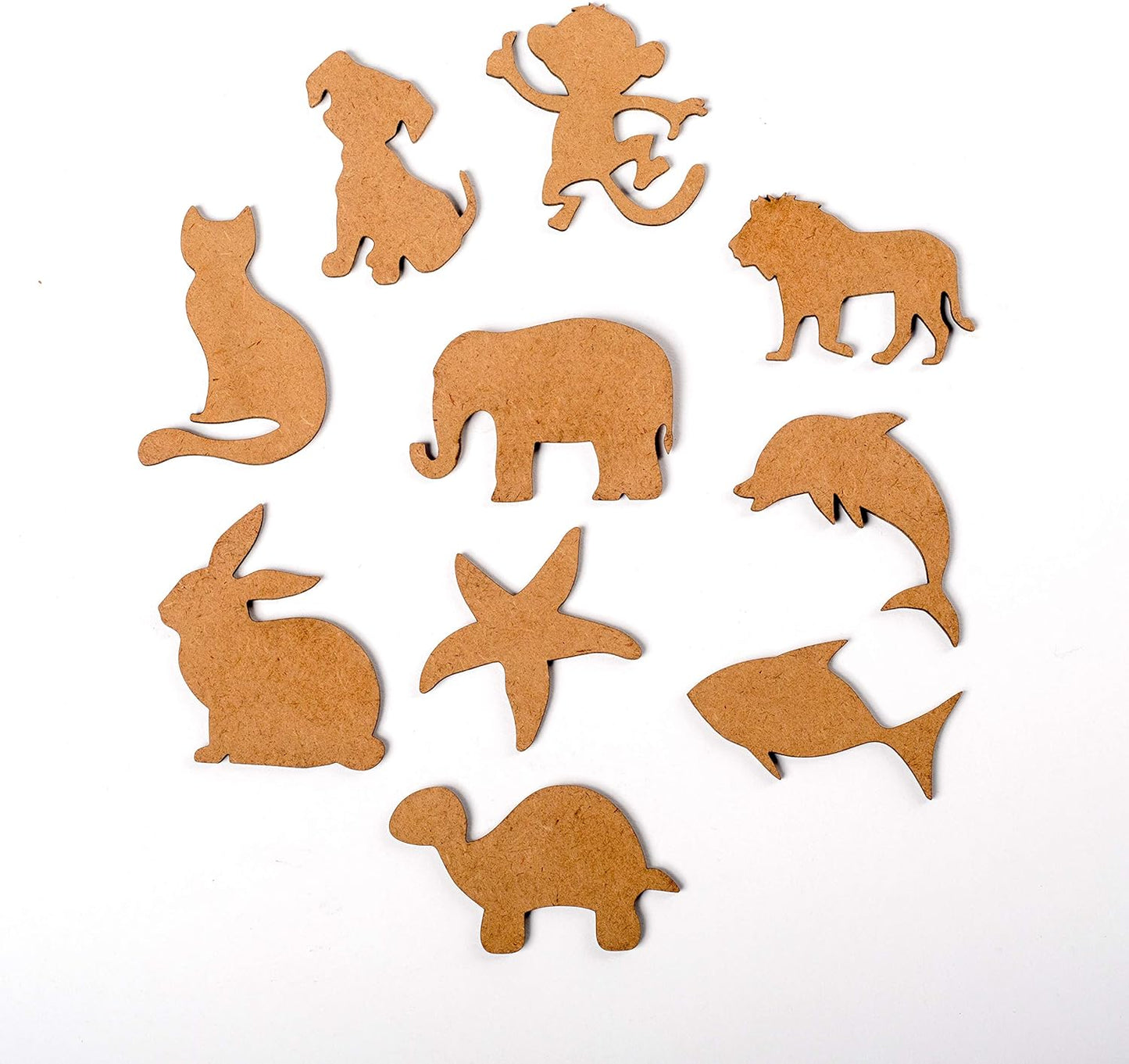 IVEI MDF Bird Cutouts/Embellishments - DIY Craft Materials - Bird-Shaped MDF Blank Cutouts for Painting, Wooden Sheet Craft Board for Resin & Fluid Art, Decoupage, Mandala Art, Pyrography - Set of 15