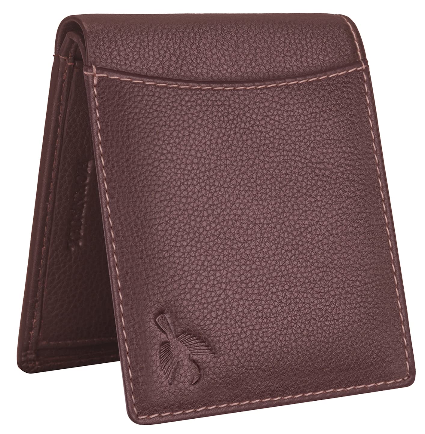 HORNBULL Themes Brown Mens Leather Wallet, Keyring & Pen Combo Gift Set for Men | Valentine's Day Branded Gift Hamper for Men