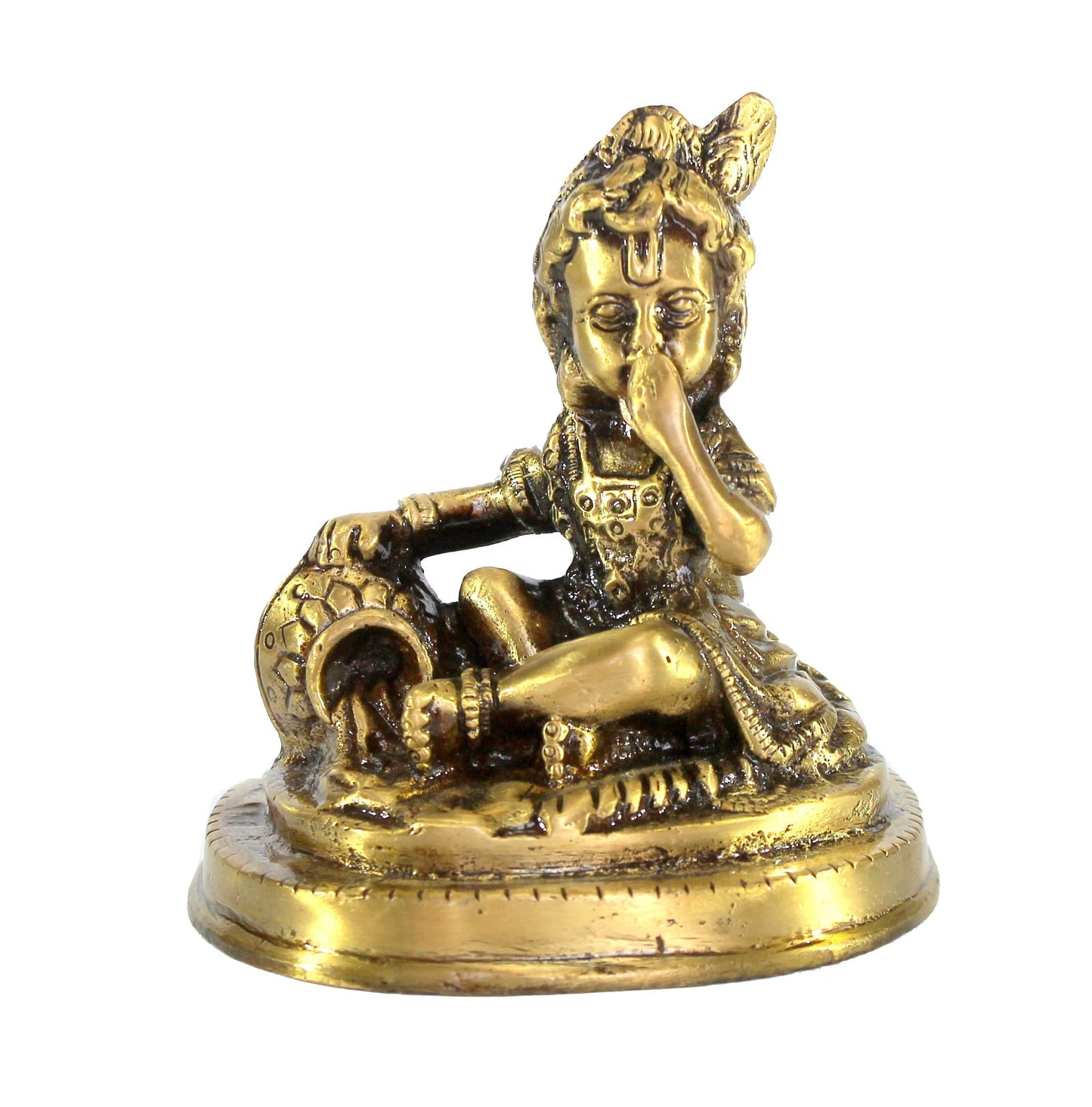 eSplanade Resin Krishna Krishan Makhan Chor Murti Idol Statue Sculpture - 7.5" & 8" Inches - Multicolour