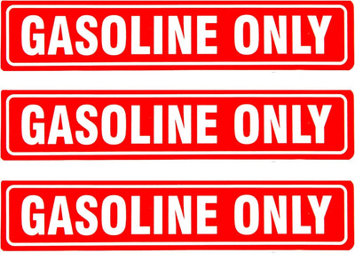 eSplanade Gasoline ONLY Sign Label Sticker Decal Sign - Easy to Mount Weather Resistant Long Lasting Ink Size (6.25" x 1.25")