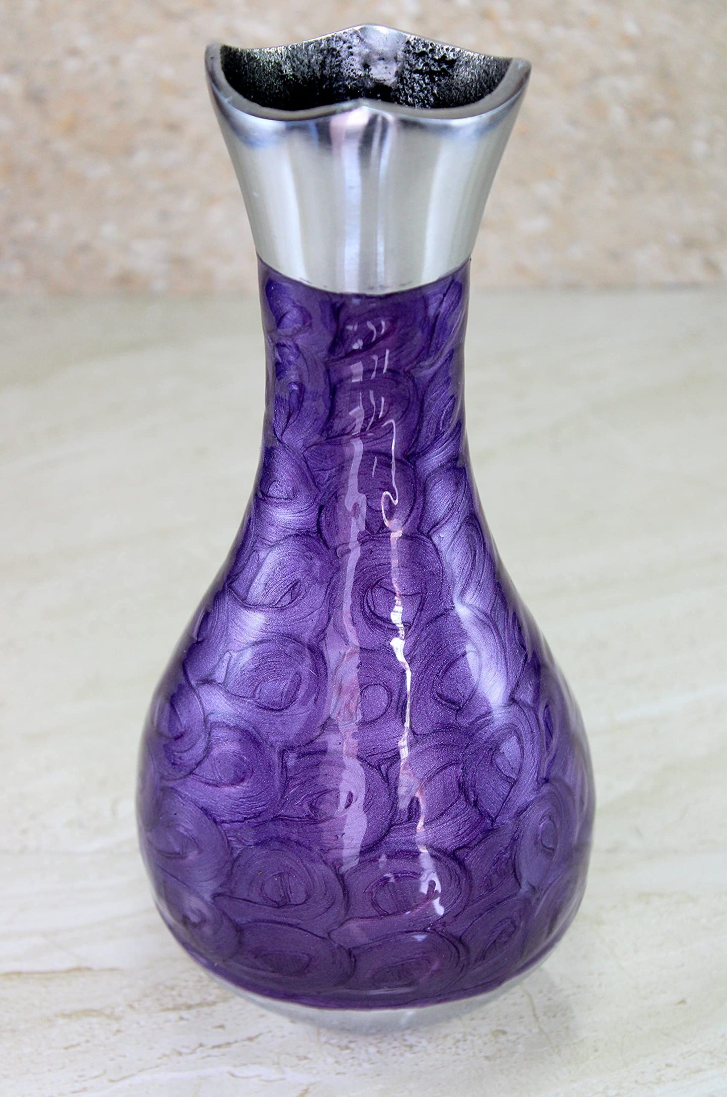 Metal Flower Vase Flower Pot Holder - Decorative Showpiece - Home D?©cor - Blue - 16" Inches