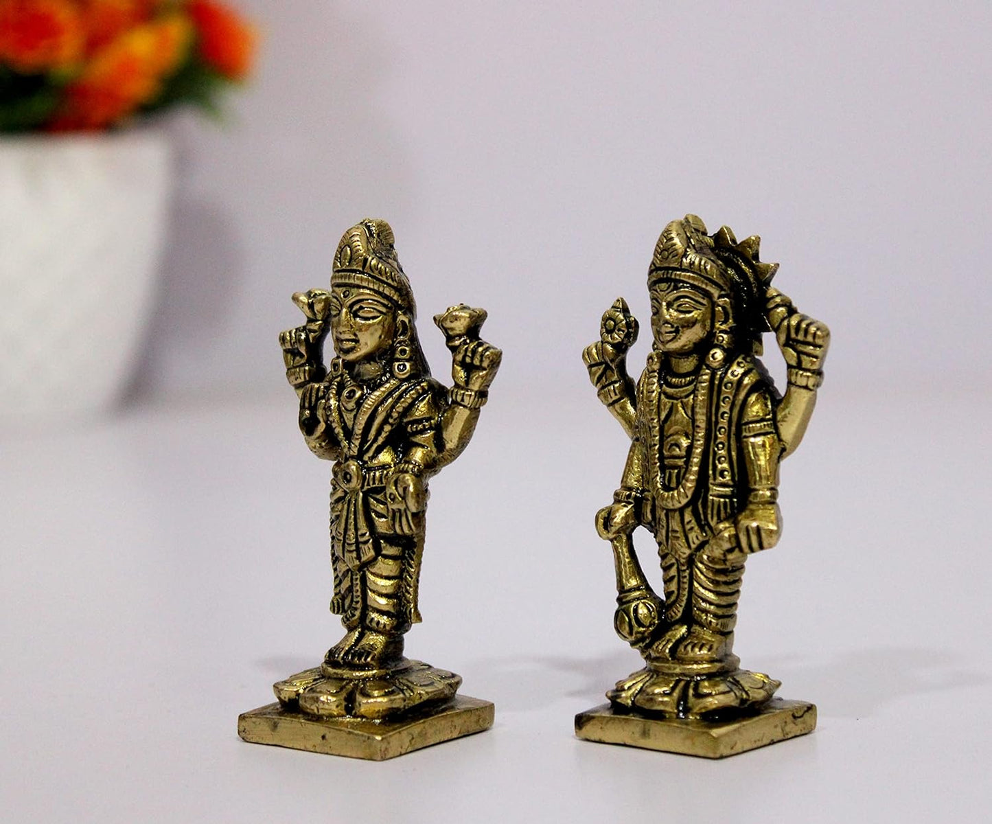 eSplanade Resin Lord Vishnu Narayana Moorti Murti Idol Statue | Pooja Idols - Home Decor | Multicolor