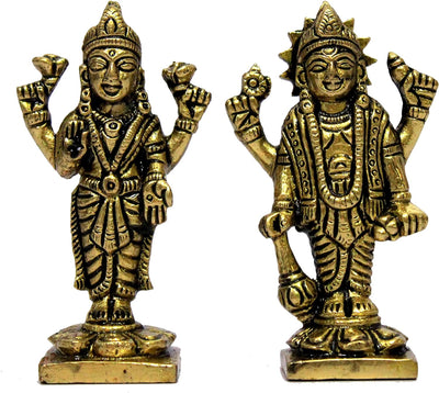 eSplanade Resin Lord Vishnu Narayana Moorti Murti Idol Statue | Pooja Idols - Home Decor | Multicolor