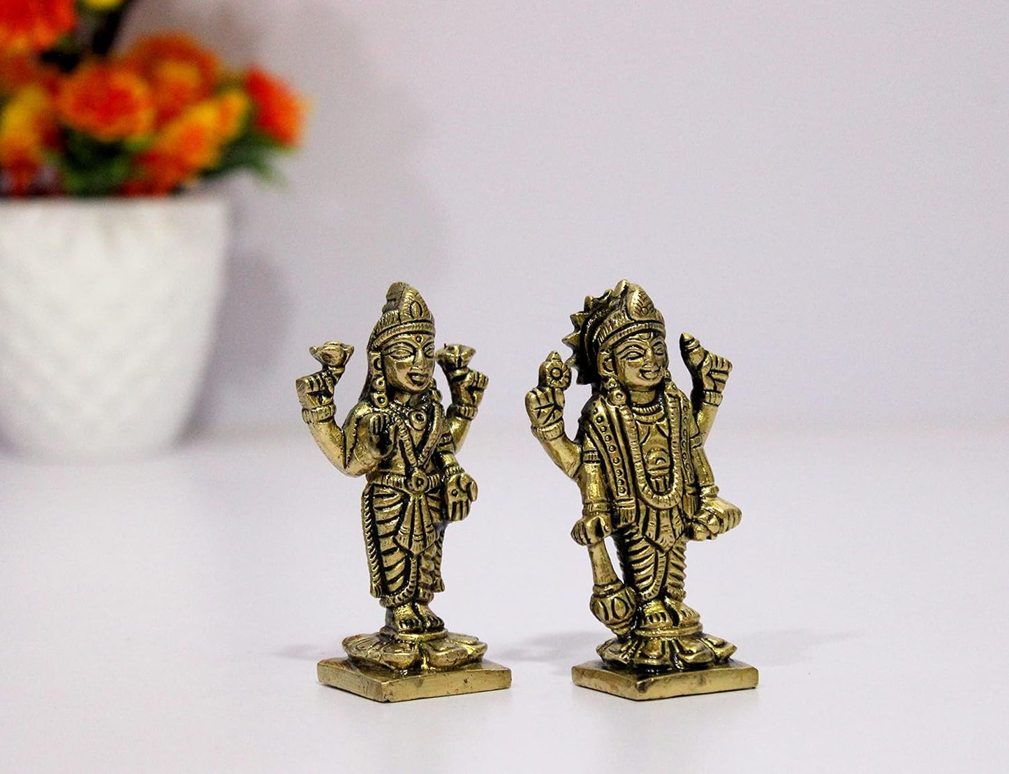 eSplanade Resin Lord Vishnu Narayana Moorti Murti Idol Statue | Pooja Idols - Home Decor | Multicolor