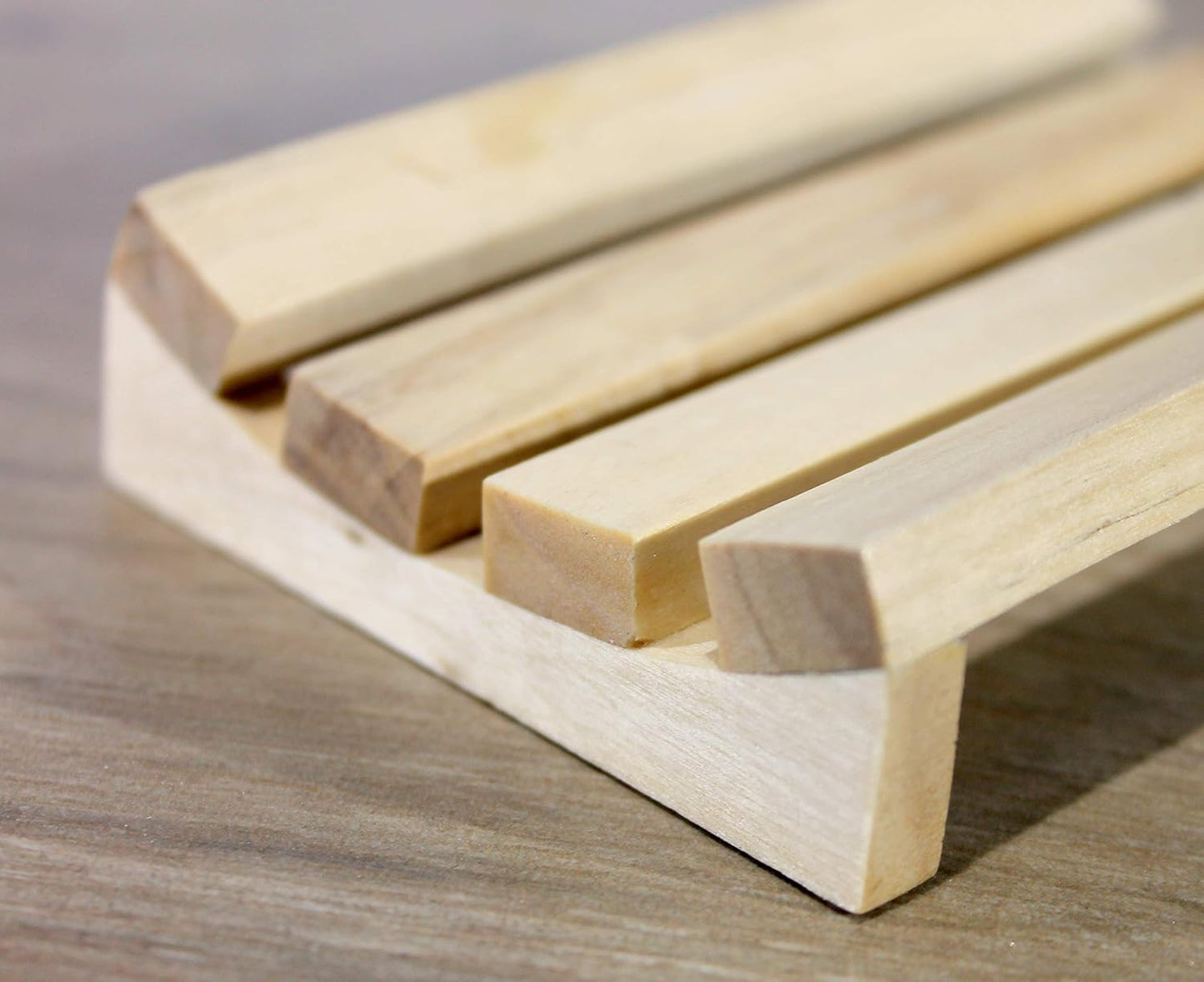 KLEO - Natural Wooden Soap Holder Soap Dish (Set of 2)