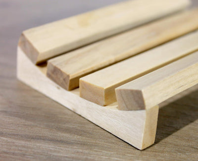 KLEO - Natural Wooden Soap Holder Soap Dish (Set of 2)