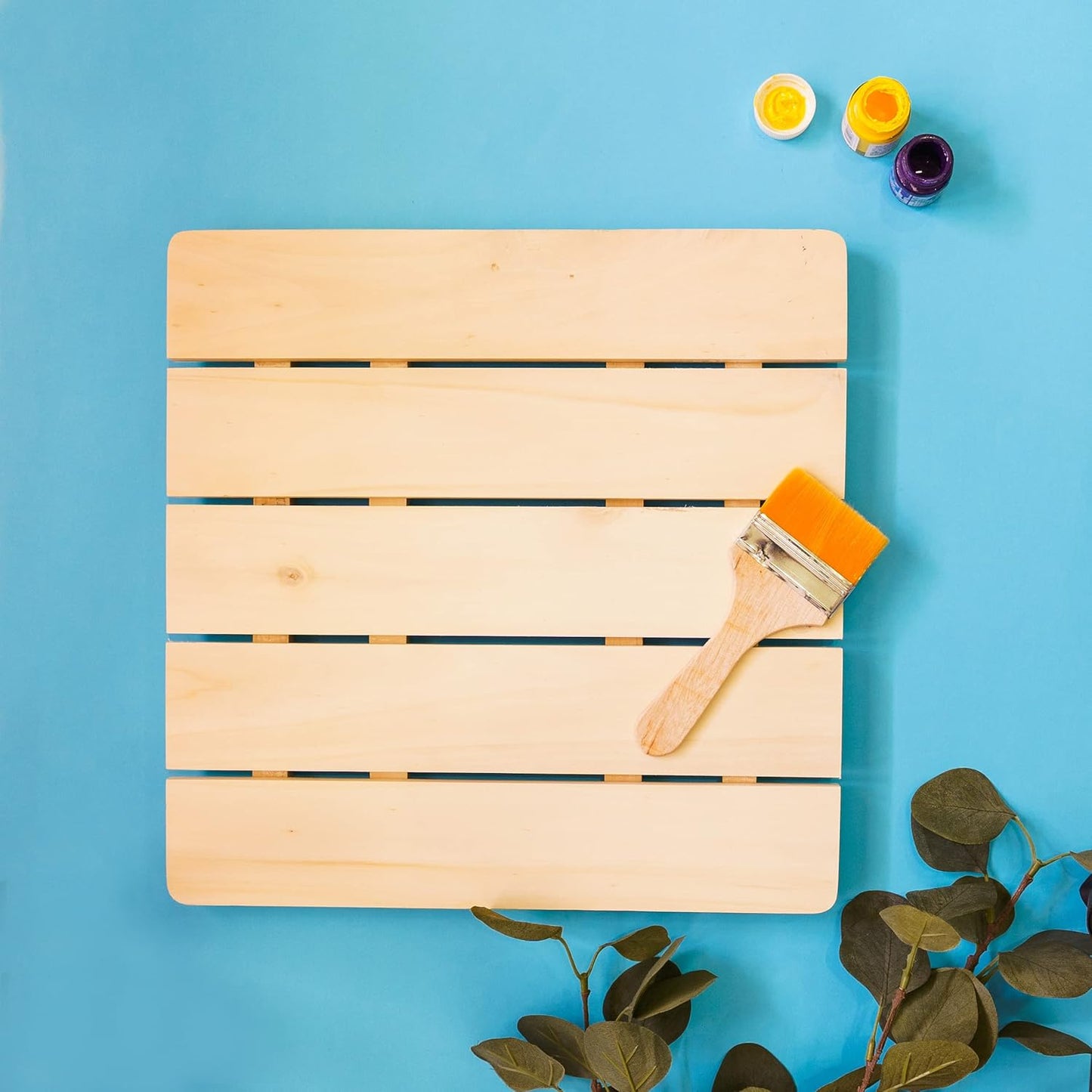 IVEI Wooden DIY Blank Name Plate Base Wood Sheet Craft - Plain Wooden Board Cutouts for Painting Wooden Sheet Craft, Decoupage, Resin Art Work & Decoration (Square, Rectangular, Circular)