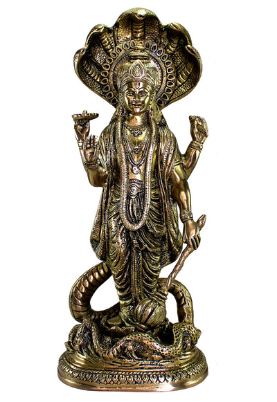 eSplanade Resin Lord Vishnu Narayana Moorti Murti Idol Statue | Pooja Idols - Home Decor | Multicolor