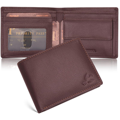 HORNBULL Mens Combo Brown Wallet and Belt | Gift Set for Men | Gift Hamper for Boys | Wallets Men Leather BW 69117