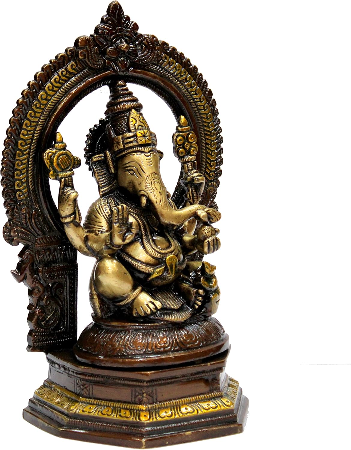 eSplanade Brass Saraswati Maa Murti Idol Statue Sculpture for Home Decor and Temple - 6" & 9.75 Inches