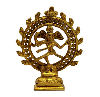 StonKraft 6" Brass Natraj Statue Idol Sculpture Shiva - Nataraj The Lord of Dance Natrajan