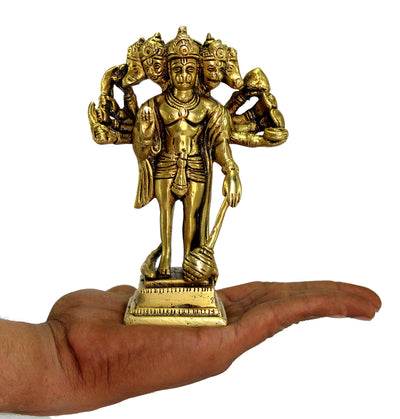 eSplanade Brass Panchmukhi Hanuman Anjaneya Pavan Putra Bajrangbali Idol Murti Moorti Statue