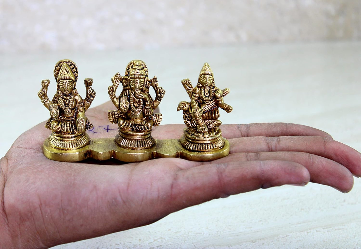 eSplanade Brass Saraswati Maa Murti Idol Statue Sculpture for Home Decor and Temple - 6" & 9.75 Inches