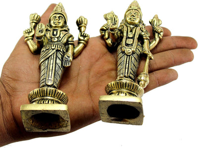eSplanade Resin Lord Vishnu Narayana Moorti Murti Idol Statue | Pooja Idols - Home Decor | Multicolor