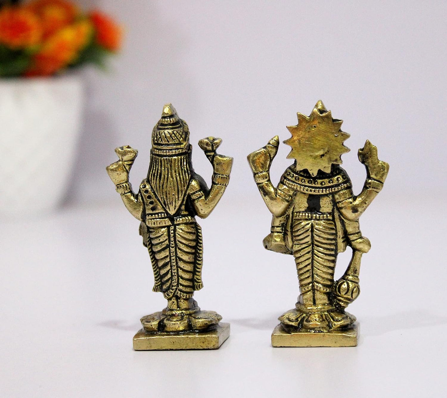 eSplanade Resin Lord Vishnu Narayana Moorti Murti Idol Statue | Pooja Idols - Home Decor | Multicolor