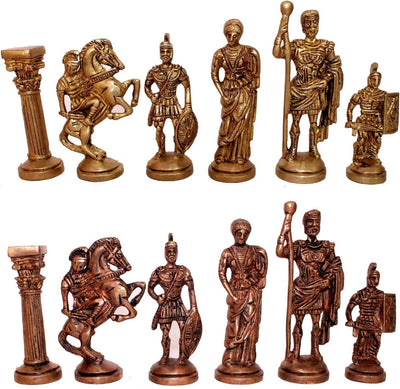StonKraft Collectible White & Black Marble Chess Board Set + Brass Chess Pieces Pawns - Decorative Stone Chess - Home Decor - 15" Inches