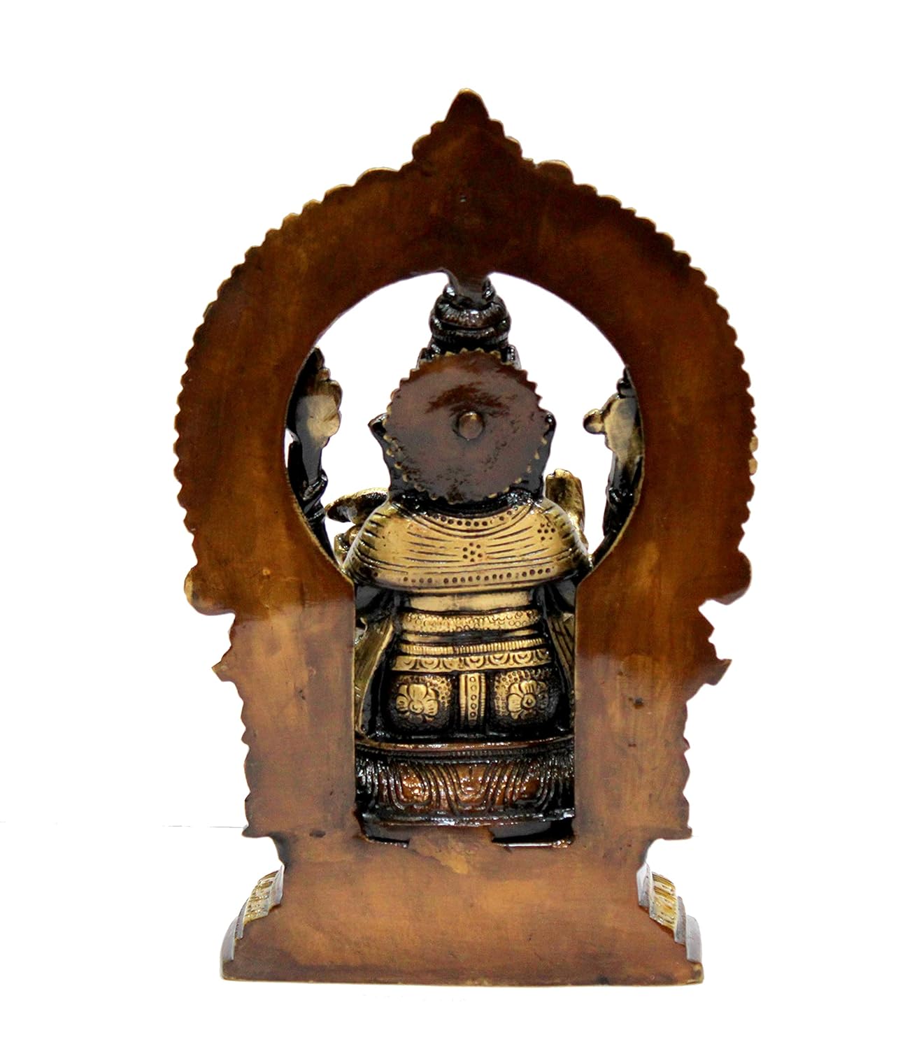 ESPLANADE Brass Laxmi Lakshmi Ganesh Ganesha Murti Idol Statue Sculpture - Set of 2 - Brown-Golden - 9.75" Inches (Large)