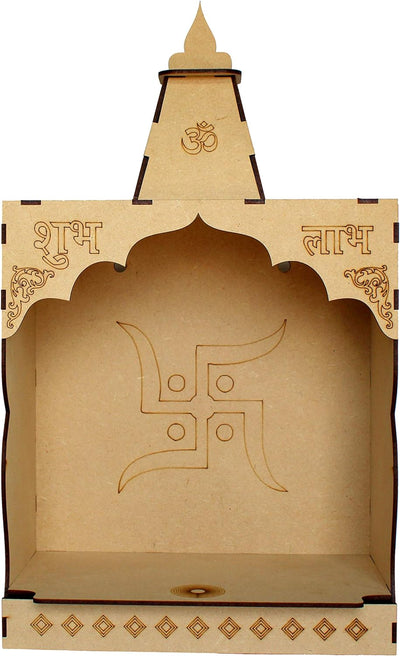 eSplanade DIY MDF Temple Puja Mandir Temple for Home shop Office | Build Your Own Mandir | Pooja Articles
