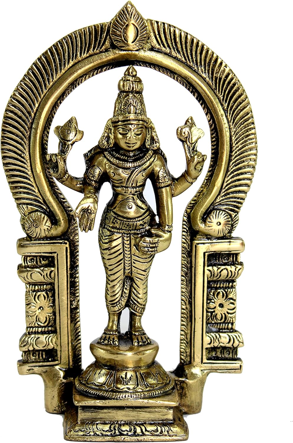 eSplanade Resin Lord Vishnu Narayana Moorti Murti Idol Statue | Pooja Idols - Home Decor | Multicolor