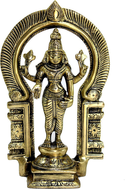 eSplanade Resin Lord Vishnu Narayana Moorti Murti Idol Statue | Pooja Idols - Home Decor | Multicolor