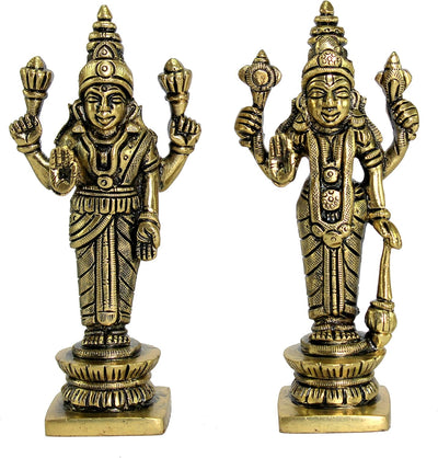 eSplanade Resin Lord Vishnu Narayana Moorti Murti Idol Statue | Pooja Idols - Home Decor | Multicolor