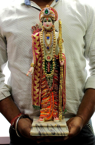 eSplanade Ram Darbar with Ram, Laxman, Sita and Hanuman Murti Idol Statue Sculpture | Decorative Idols - Home Decor | Resin - Multicolour - 18" Inches (Big Size)