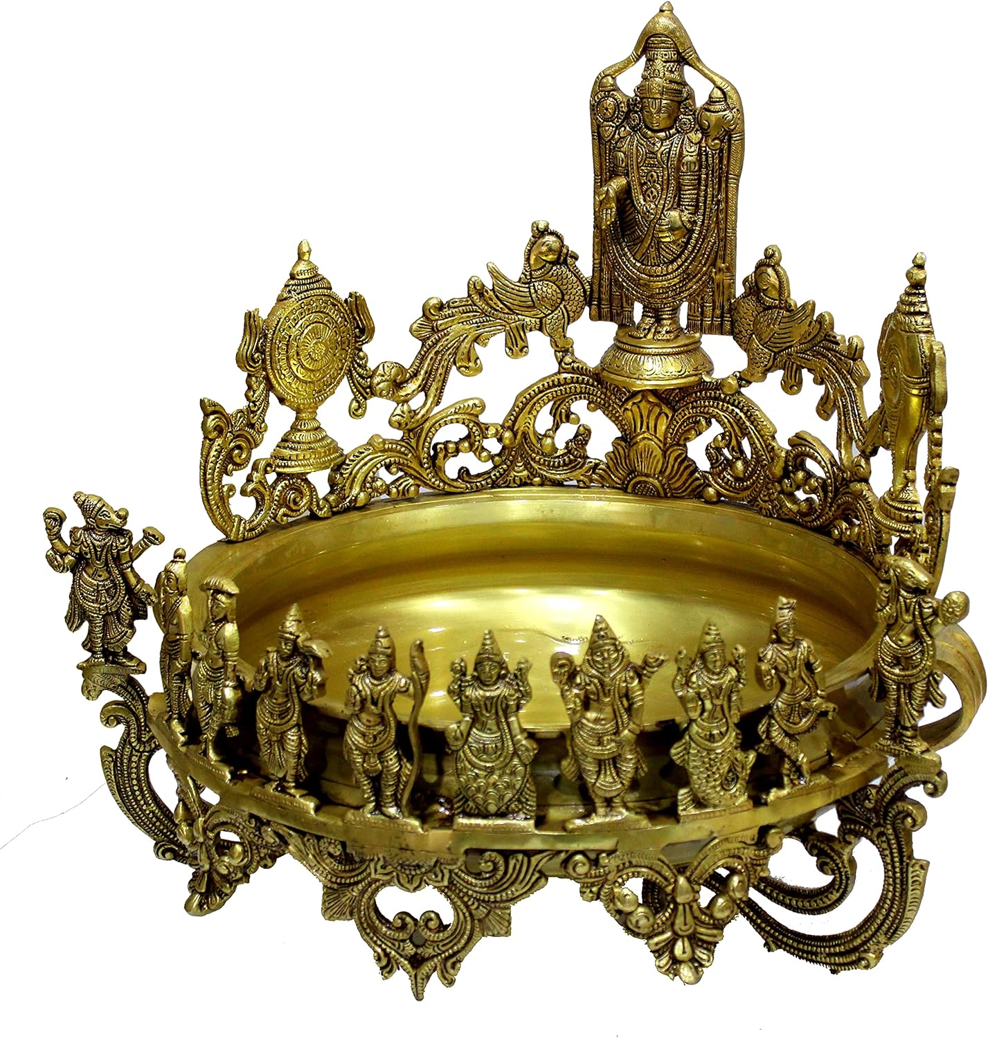 eSplanade - Ethnic Design Decorative Brass Urli Traditional Bowl Showpiece | Home Decor |