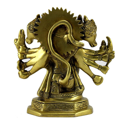 ESPLANADE Brass Panchmukhi Hanuman Anjaneya Pavan Putra Bajrangbali Idol Murti Moorti Statue (7 Inch)