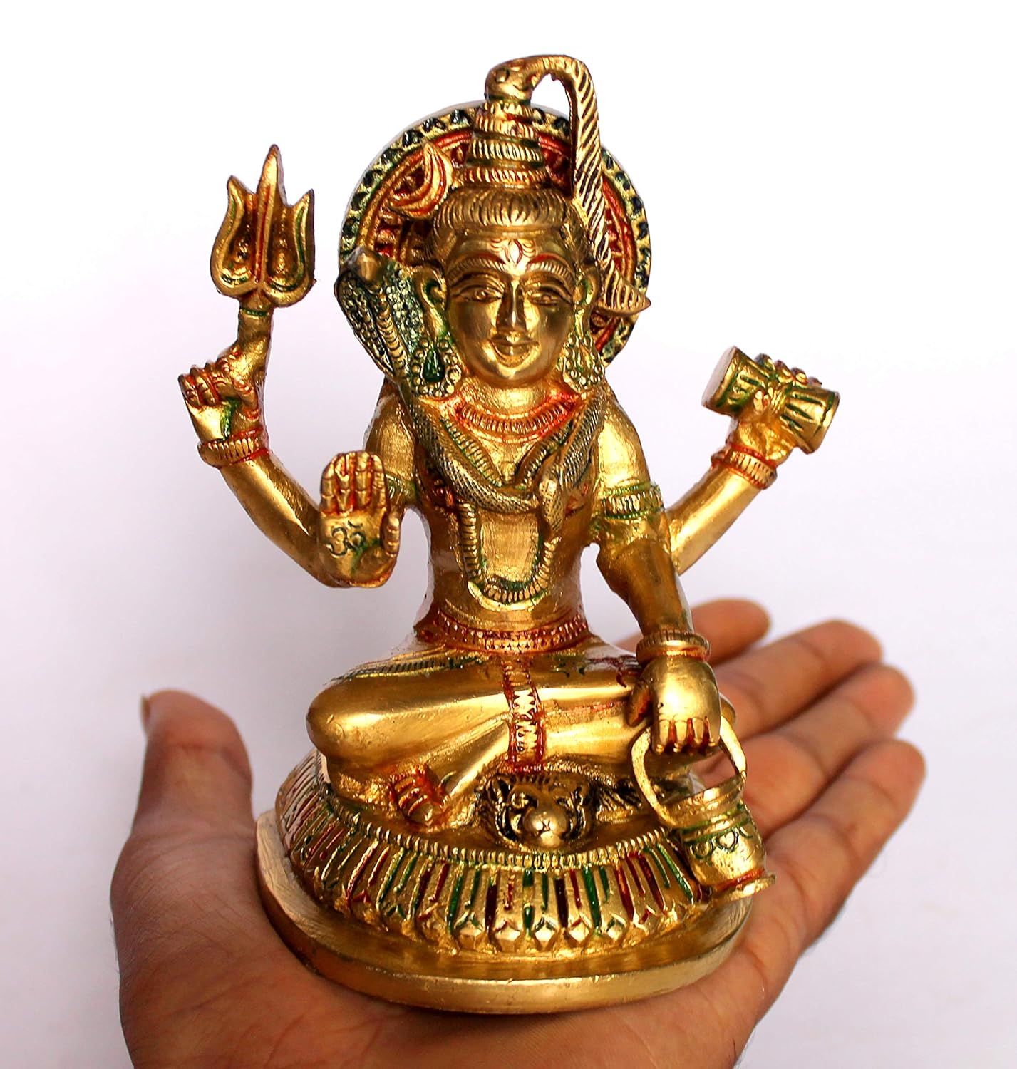 Stonkraft Brass Shiva/Shiv Idol Murti Statue Adiyogi 5" inches
