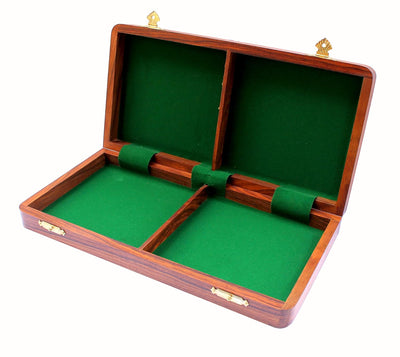 StonKraft 14" X 14" Collectible Wooden Folding Chess Game Board Set+ Brass Roman Figure Pieces