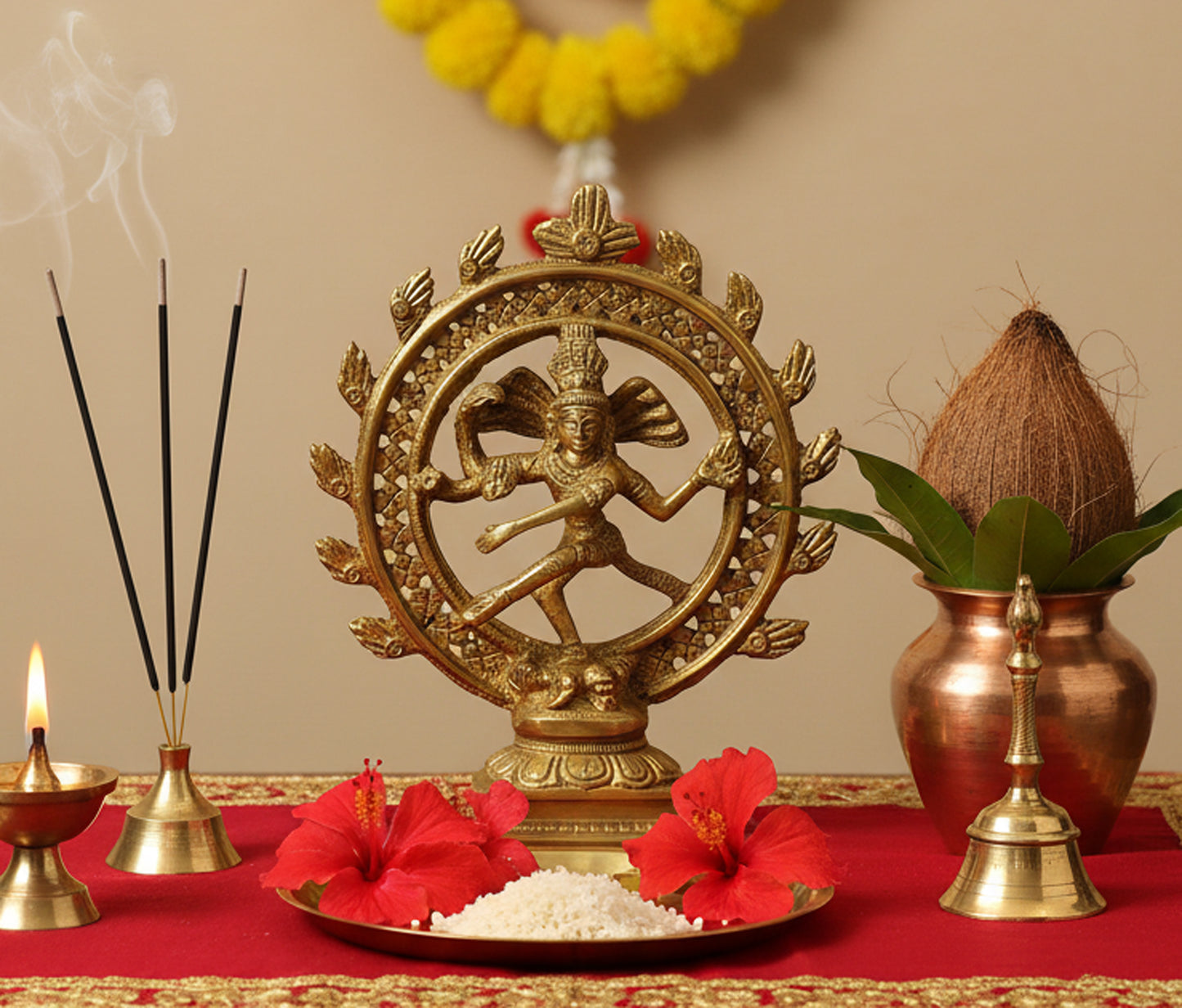 StonKraft 6" Brass Natraj Statue Idol Sculpture Shiva - Nataraj The Lord of Dance Natrajan