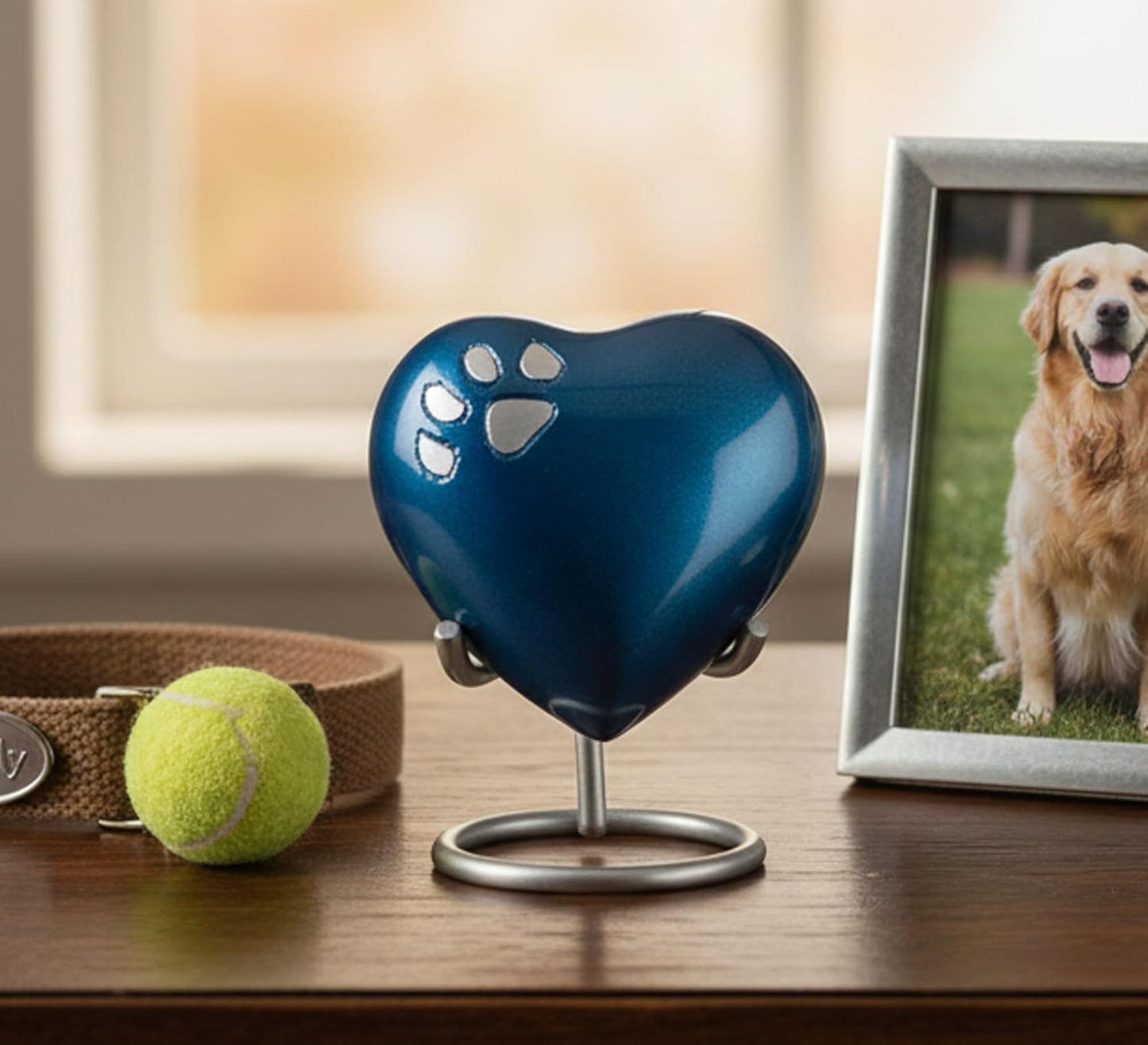 eSplanade cat Dog pet Cremation Mini Heart urn Keepsake Memorial | Small urn for Ashes Funeral Burial