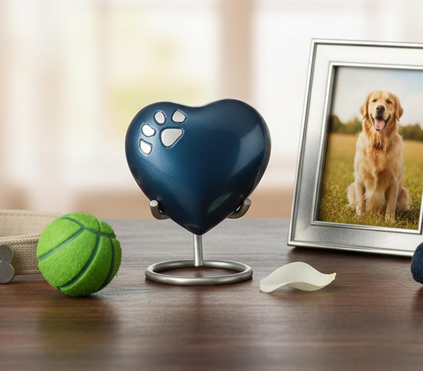 eSplanade cat Dog pet Cremation Mini Heart urn Keepsake Memorial | Small urn for Ashes Funeral Burial