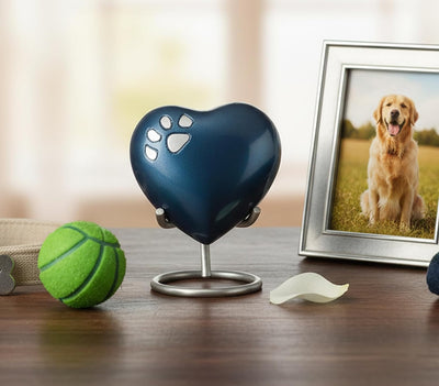 eSplanade cat Dog pet Cremation Mini Heart urn Keepsake Memorial | Small urn for Ashes Funeral Burial