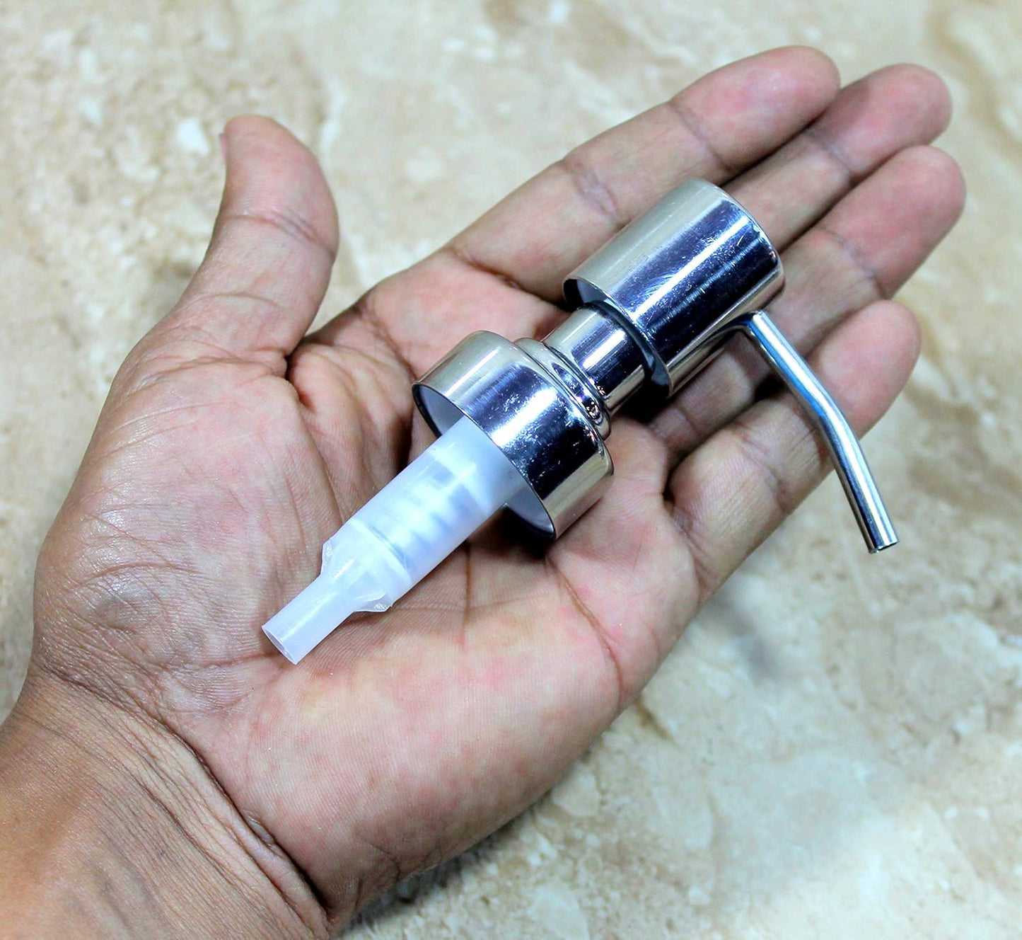 KLEO Stainless Steel Liquid Soap Dispenser Replacement Pump | Soap Pump | Lotion Pump - Pack of 2